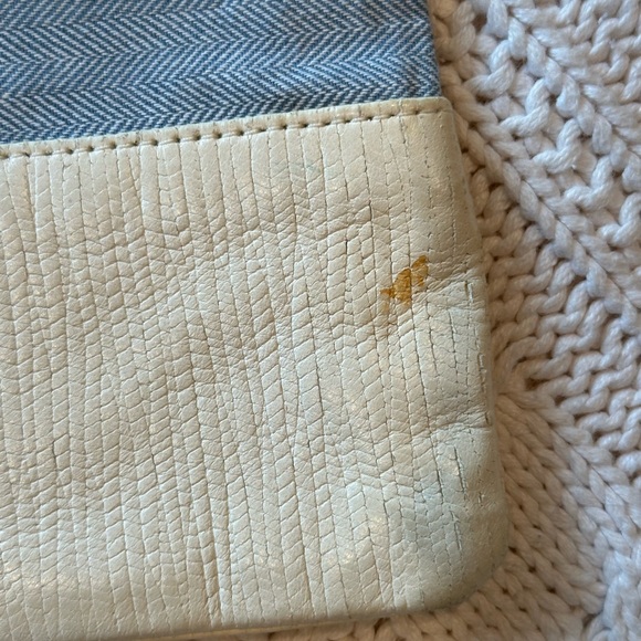 Clare V denim and leather clutch - Picture 3 of 6